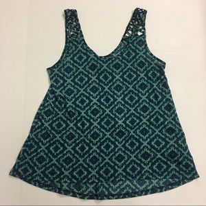 H&M Blue and Green Tank XS